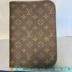 Authentic Louis Vuitton Desk Agenda Cover Monogram Canvas - as is